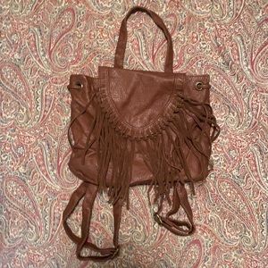 Faux Leather Small Bag / Backpack by Black Poppy